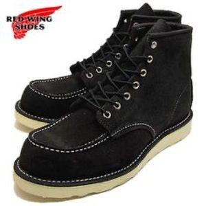 Redwing black suede moctoe